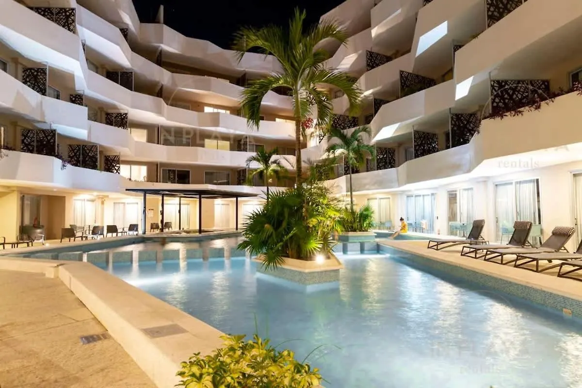 Luxury Studio With Kitchen Ac Gym Pool Security Playa del Carmen Apartamento